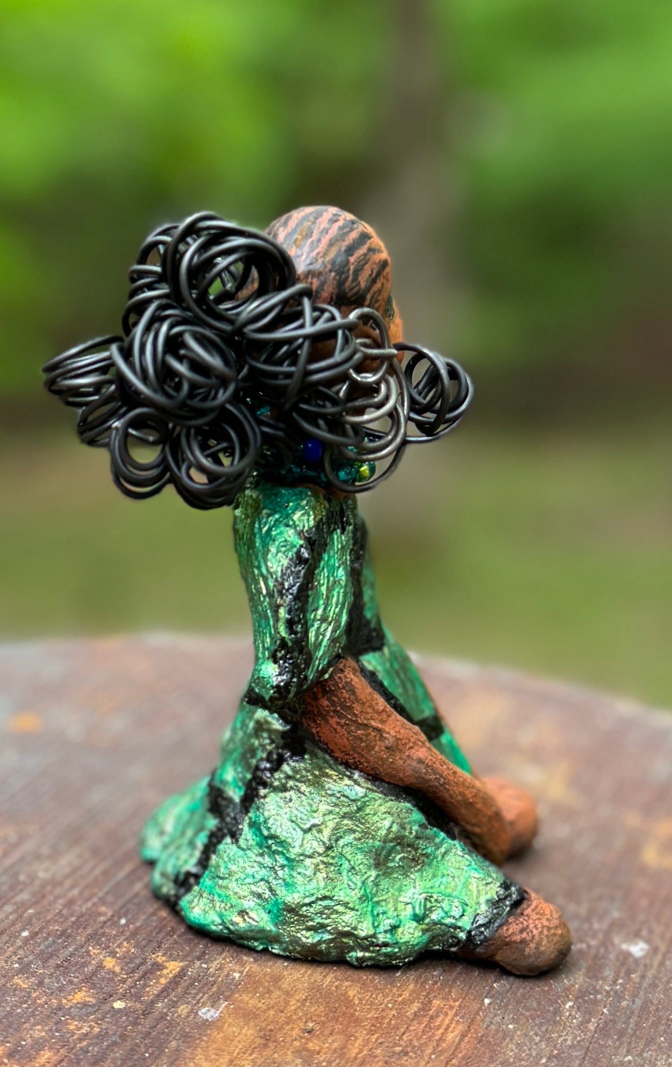 <p>Say hello to Sophia, the daring figurine standing at 5.5" x 4" x 3" and weighing a mere 10 ozs. Adorned in a striking striped dress and with her coiled hair as her crown, Sophia exudes boldness and bravery as she sits in a yoga pose, radiating curiosity. Embark on an adventure with the Herdew Collection and feel the exhilaration of free shipping and our customer-friendly return policy. Don't let this unique piece slip away!</p> <p> </p> <meta charset="UTF-8"> <h2 style="text-align: center;"></h2>