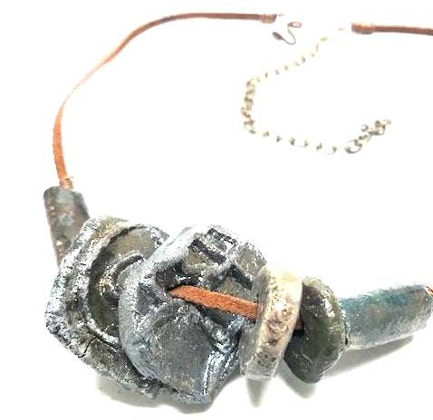 8 Beaded Raku Necklace