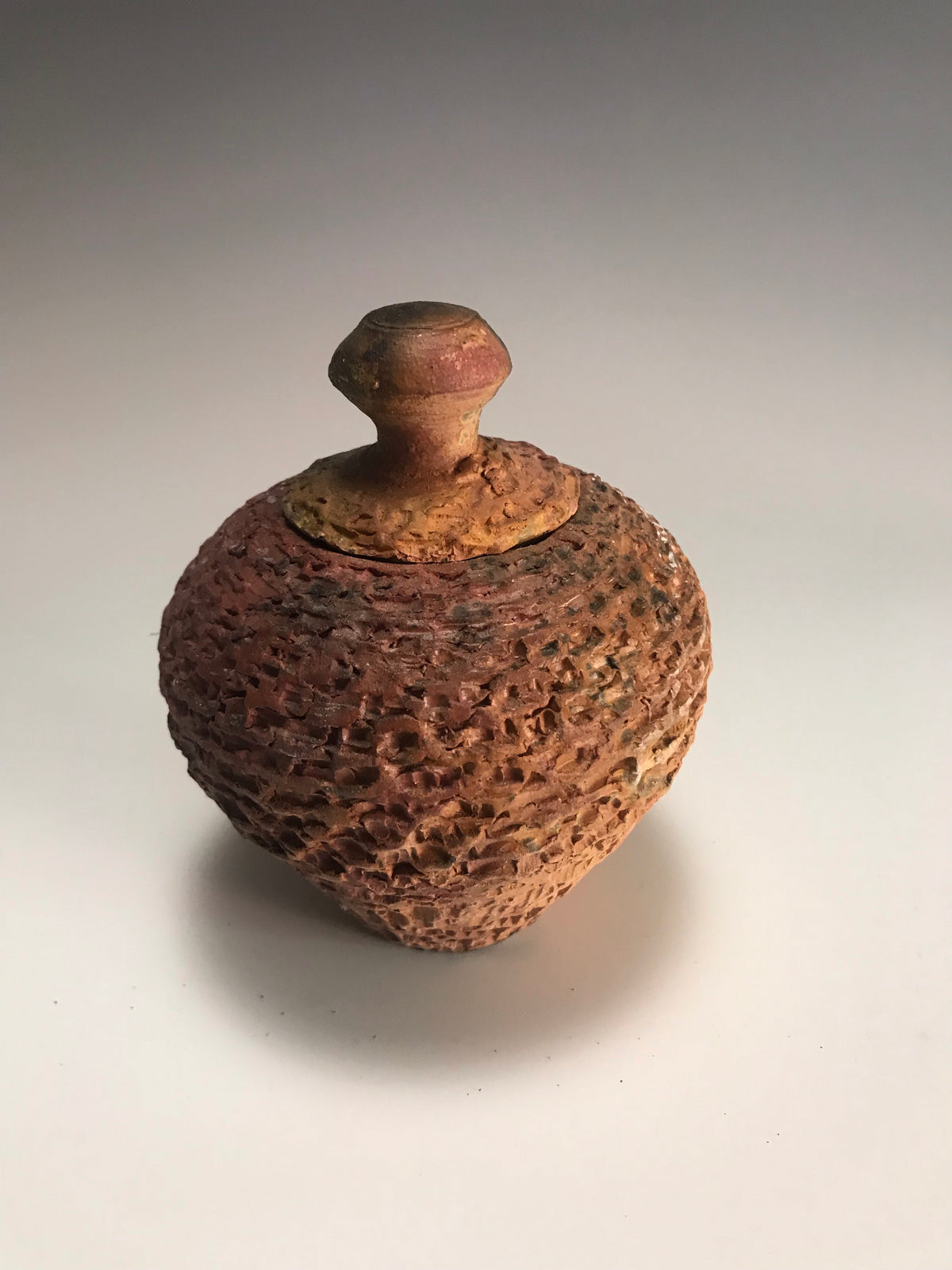 Lidded Textured Pot