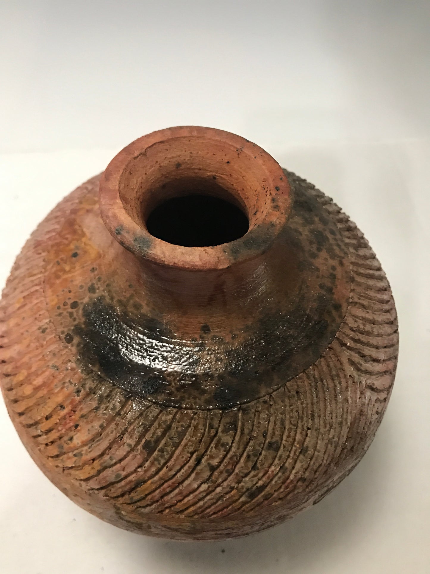 Earthy Sagger Fired Vase