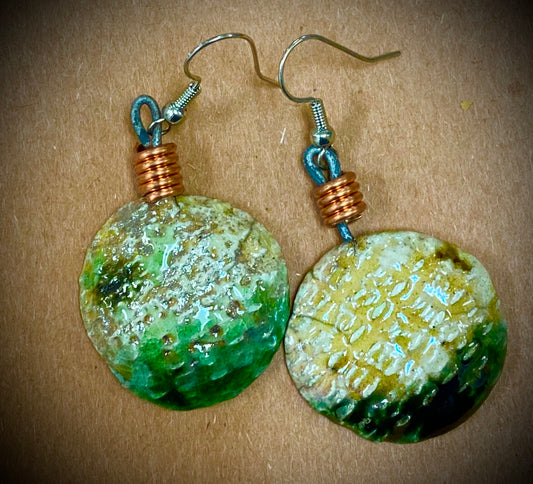 Two tone white and green gold Luster Copper coil 2 ounces