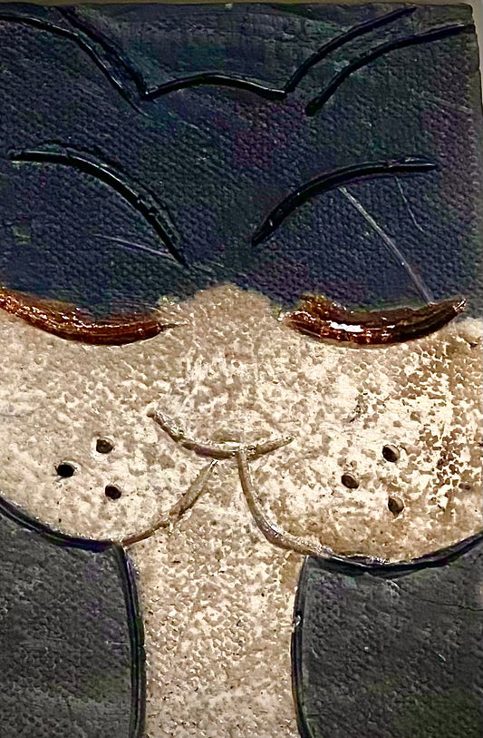 Raku Cat Tile-24