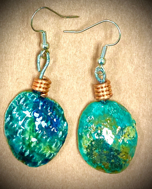 Shimmery chocolate and white gold luster copper coils 2 ounces