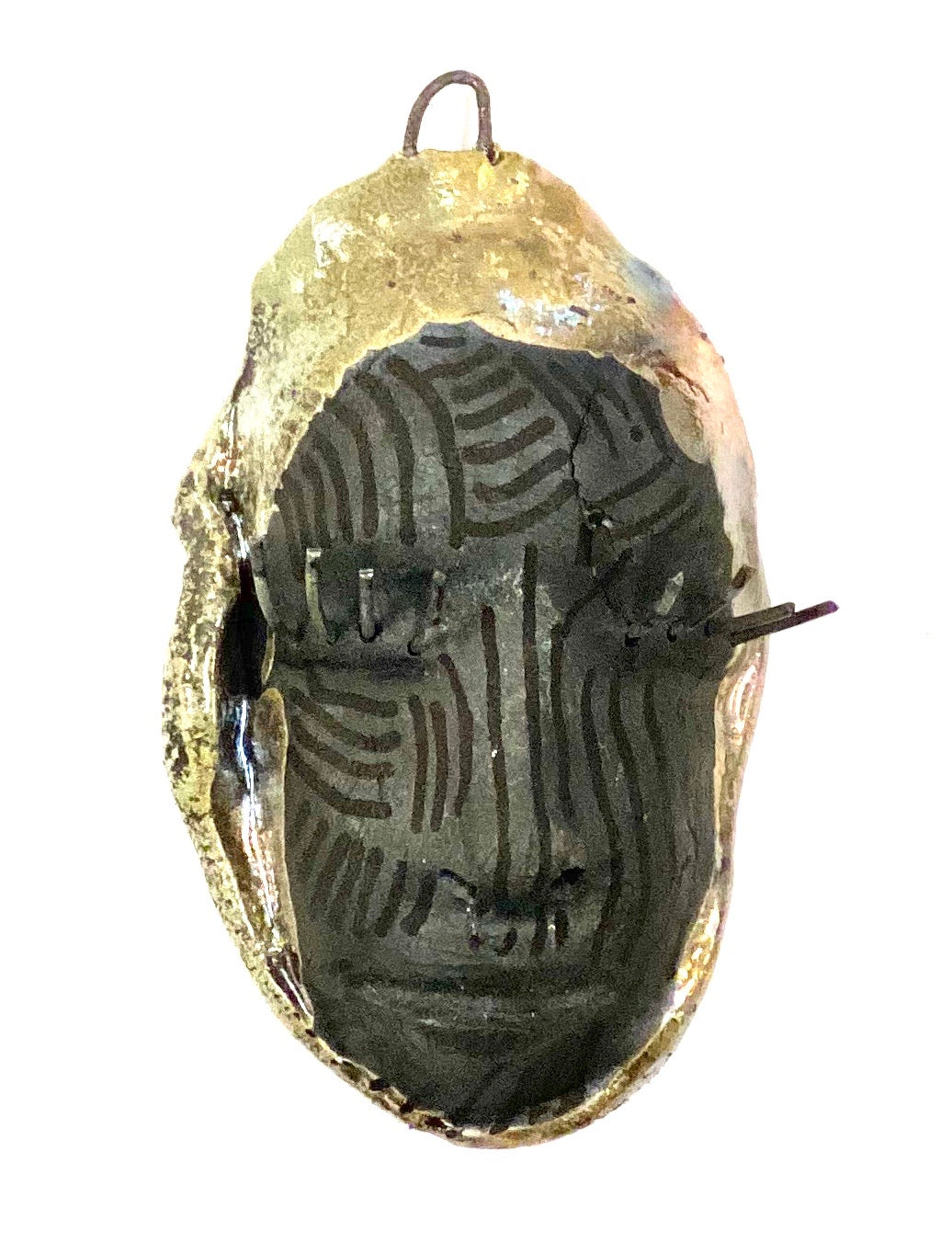 Bebe is 5”x3” and weighs 3.8 ozs. She has smokey dark scarified complexion. Bebe has very long lashes!