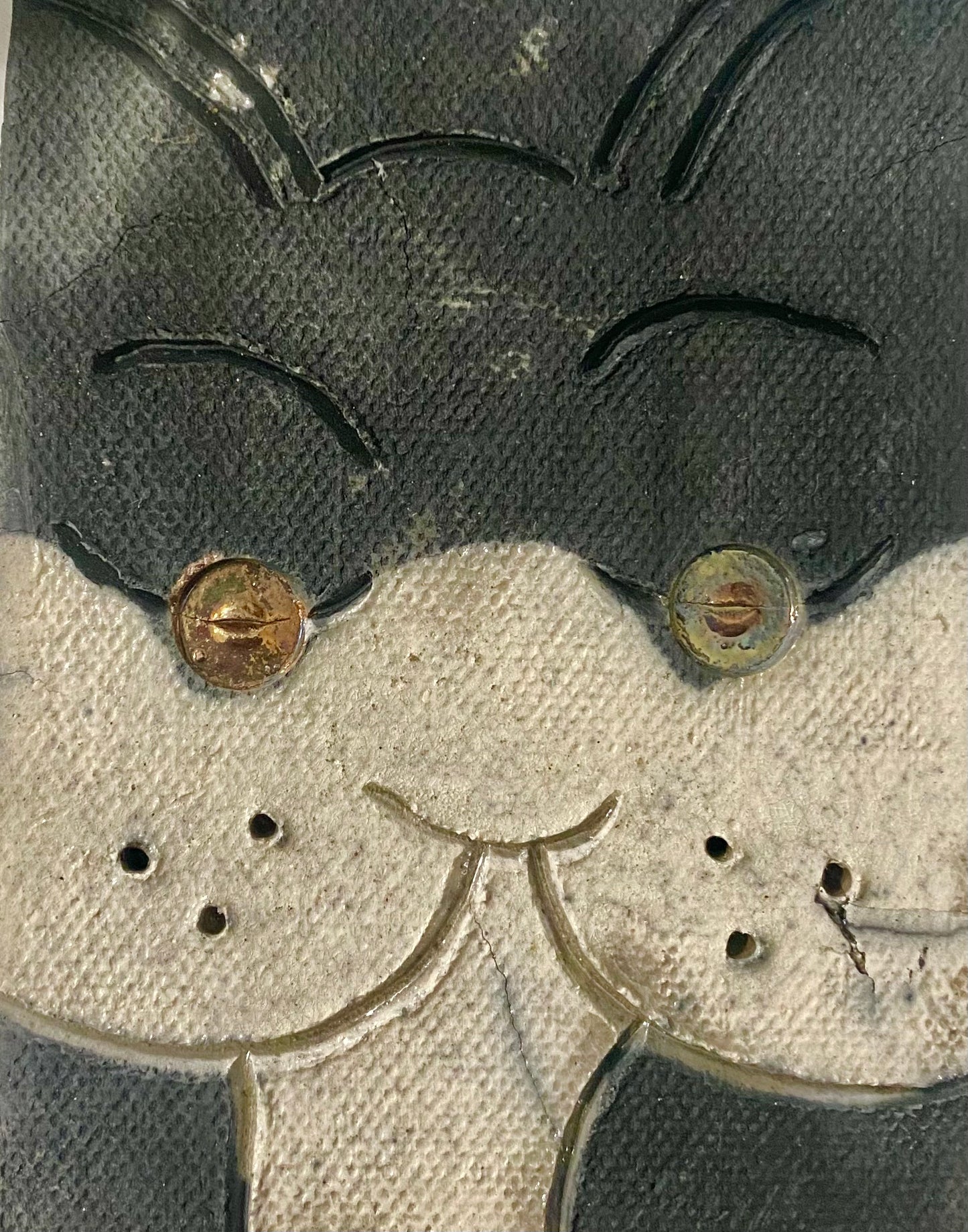 Raku Cat Tile-14