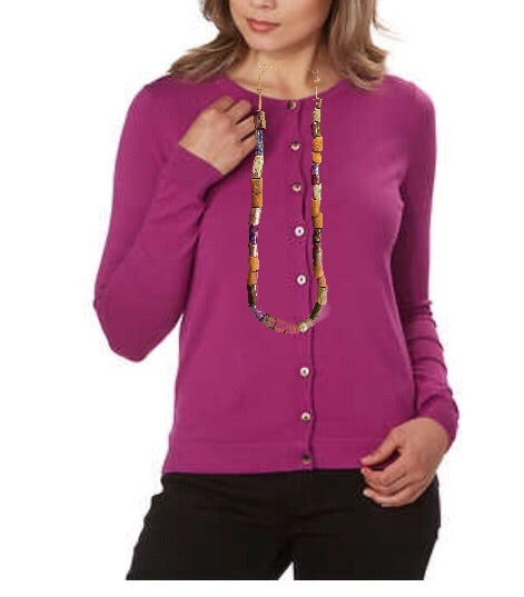 Tribal Raku Beaded Necklace -8