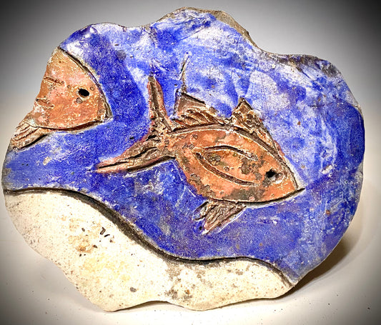 Raku Fish Tile-24