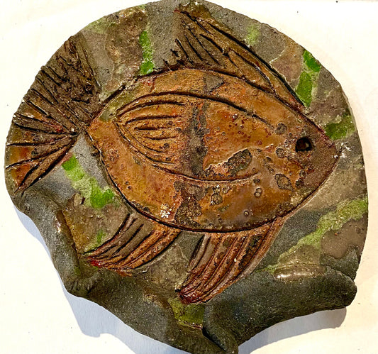 Raku Fish Tile-39