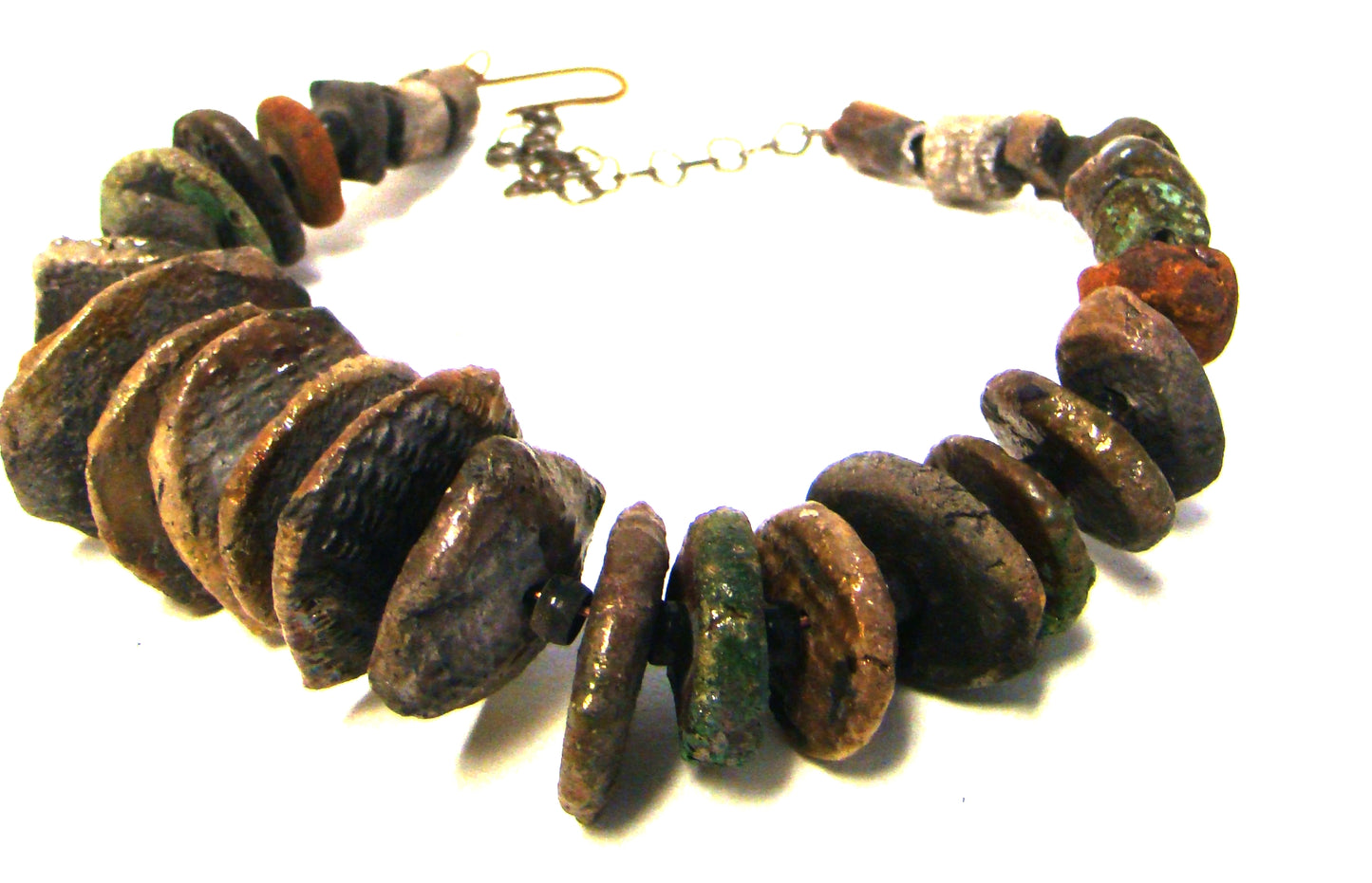 59 Beaded Raku Necklace