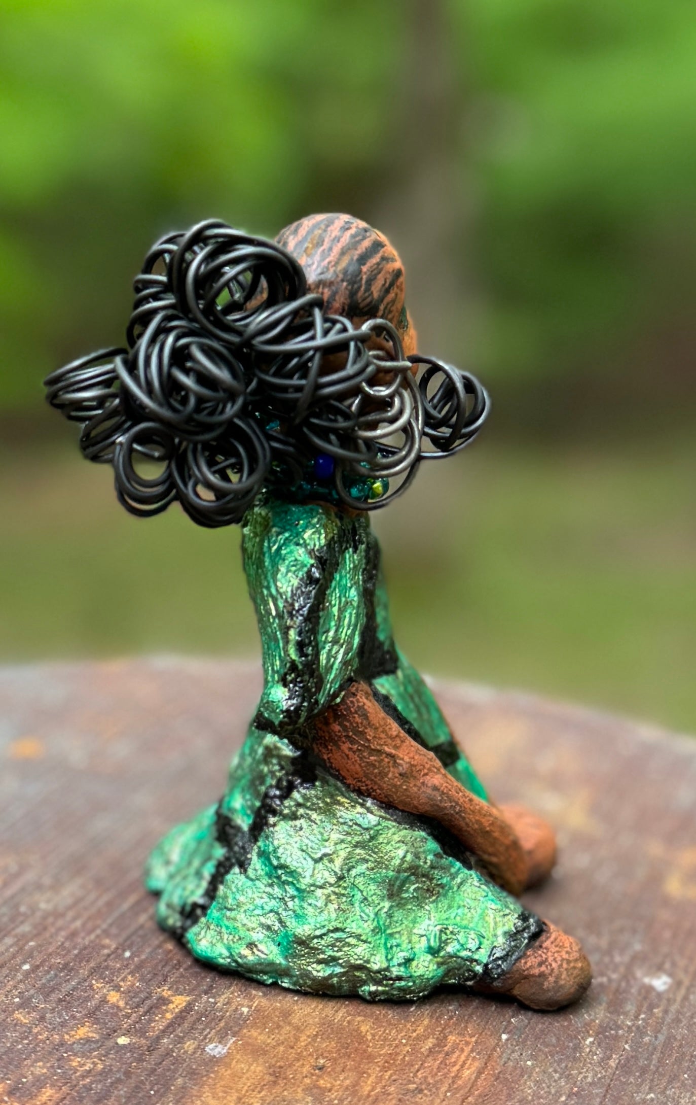 <p>Say hello to Sophia, the daring figurine standing at 5.5" x 4" x 3" and weighing a mere 10 ozs. Adorned in a striking striped dress and with her coiled hair as her crown, Sophia exudes boldness and bravery as she sits in a yoga pose, radiating curiosity. Embark on an adventure with the Herdew Collection and feel the exhilaration of free shipping and our customer-friendly return policy. Don't let this unique piece slip away!</p> <p>&nbsp;</p> <meta charset="UTF-8"> <h2 style="text-align: center;"></h2>