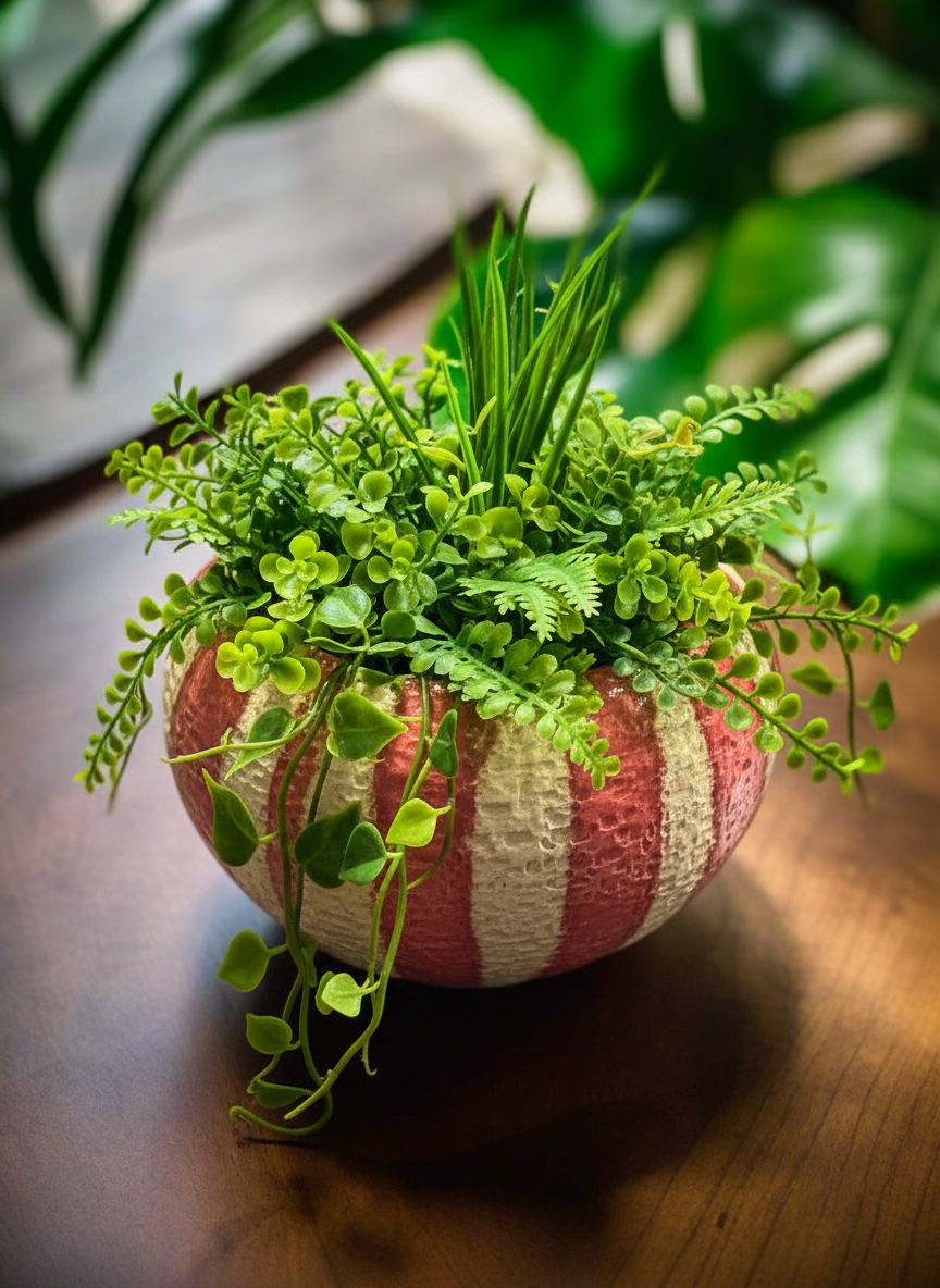 Textured Red Copper Beige Strip