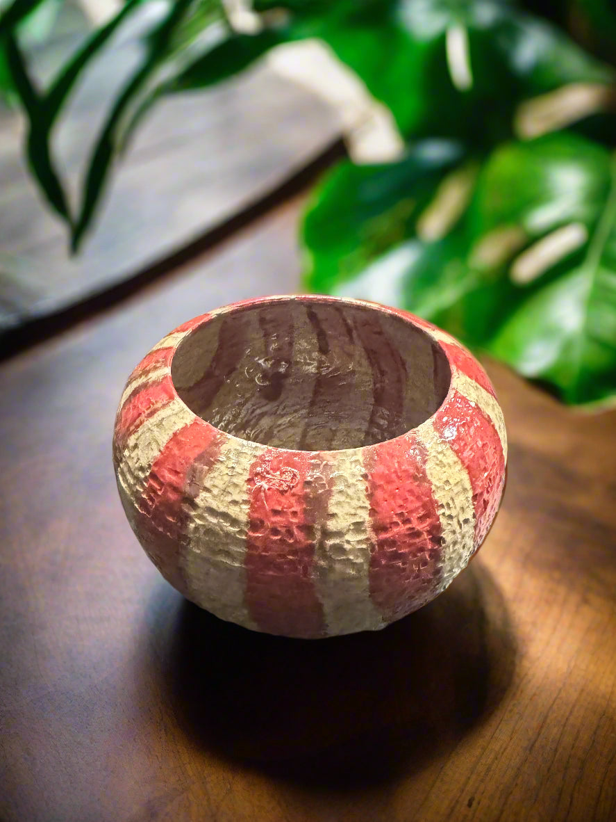 Textured Red Copper Beige Strip