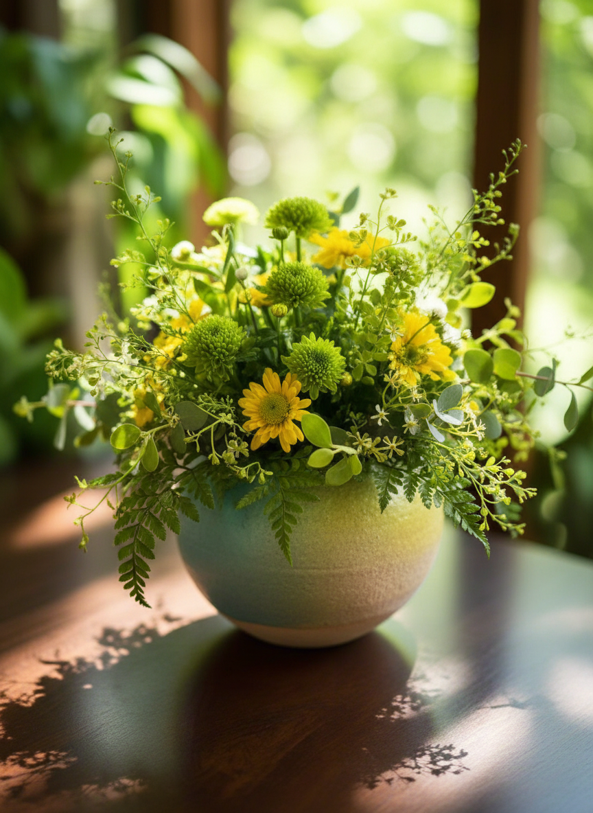 Blue Green & Gold Vase