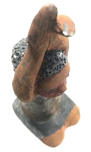 I Adore Thee!      I Adore Thee stands 8" x 3" x 4" and weighs 1 lb.     Young man make of clay on his knees.     This work of art speaks for itself.     Great as a gift  Awesome starter from the Herdew Collection.