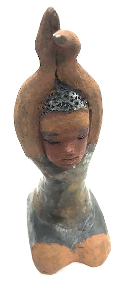 I Adore Thee!      I Adore Thee stands 8" x 3" x 4" and weighs 1 lb.     Young man make of clay on his knees.     This work of art speaks for itself.     Great as a gift  Awesome starter from the Herdew Collection.