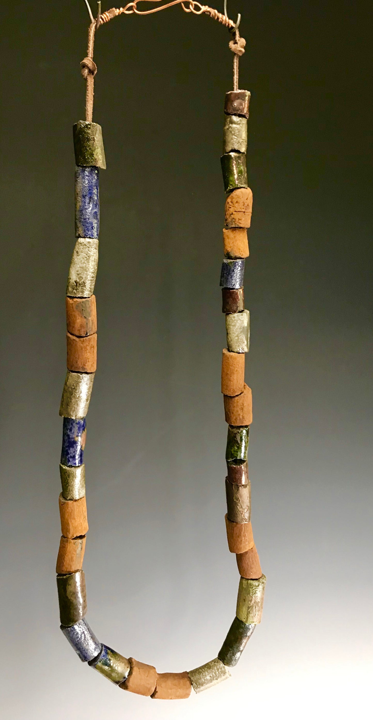Tribal Raku Beaded Necklace -8