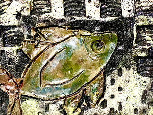 Raku Fish Tile-35