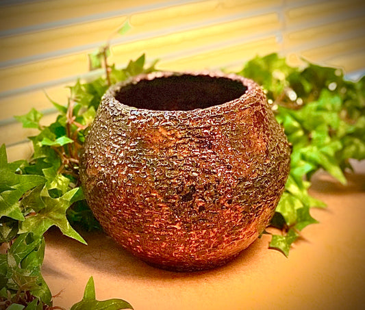 Glossy Copper Texture Vase