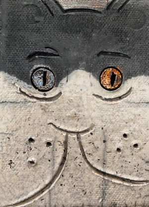 Raku Cat Tile-17