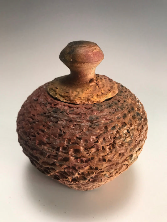 Lidded Textured Pot