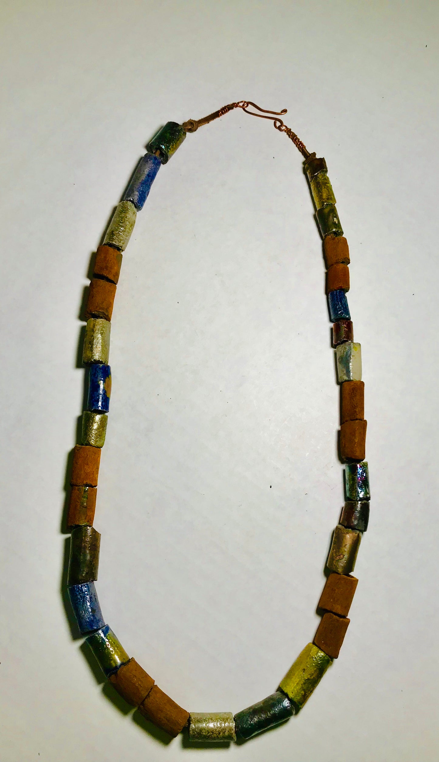 Tribal Raku Beaded Necklace -8