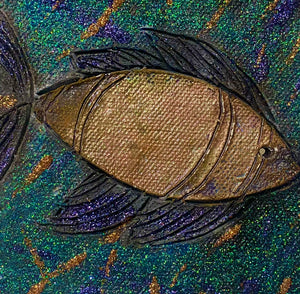 Raku Fish Tile-21