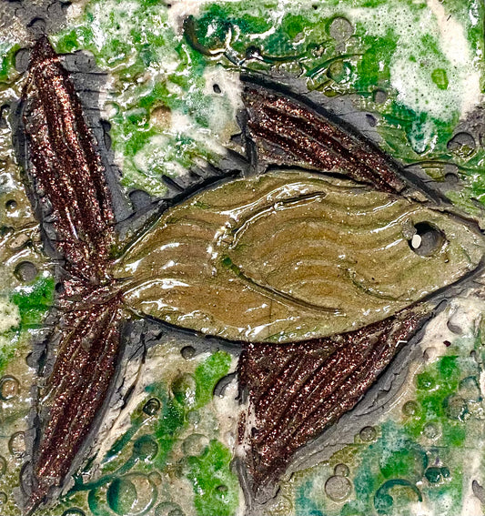 Raku Fish Tile-18