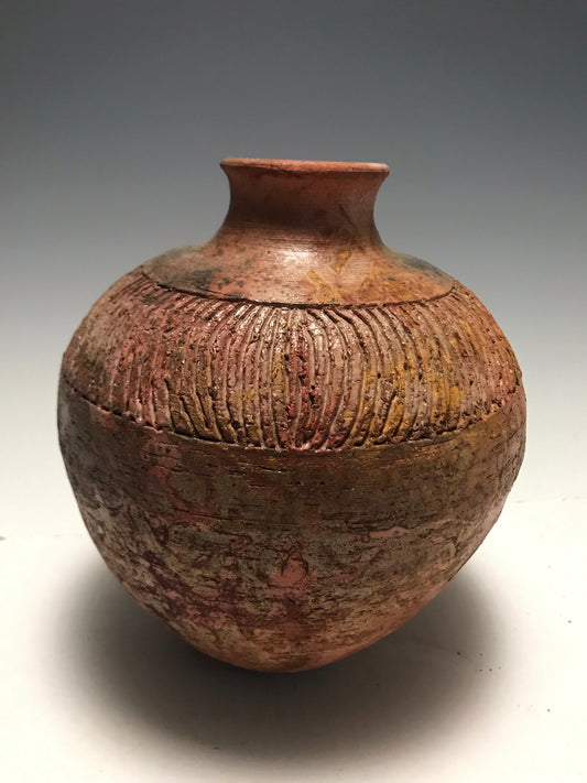 Earthy Sagger Fired Vase