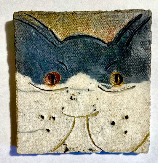 Raku Cat Tile-3