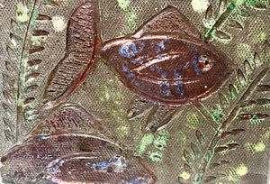 Raku Fish Tile-23