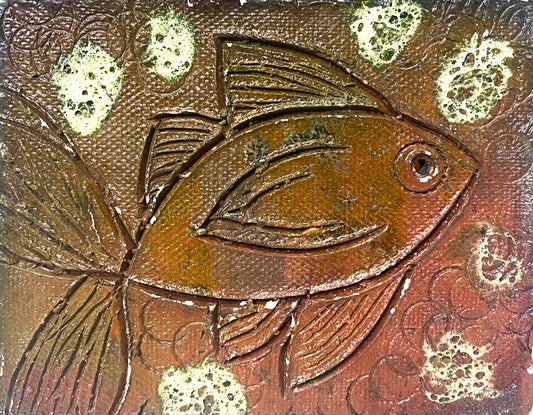 Raku Fish Tile-14