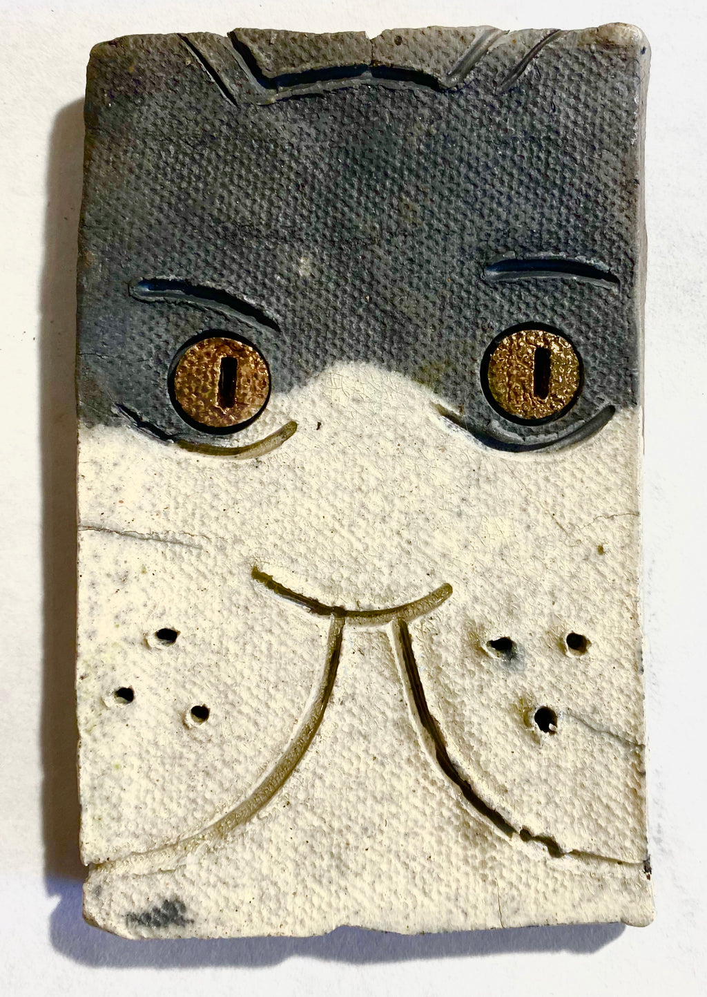 Raku Cat Tile-7