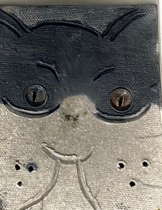 Raku Cat Tile-23