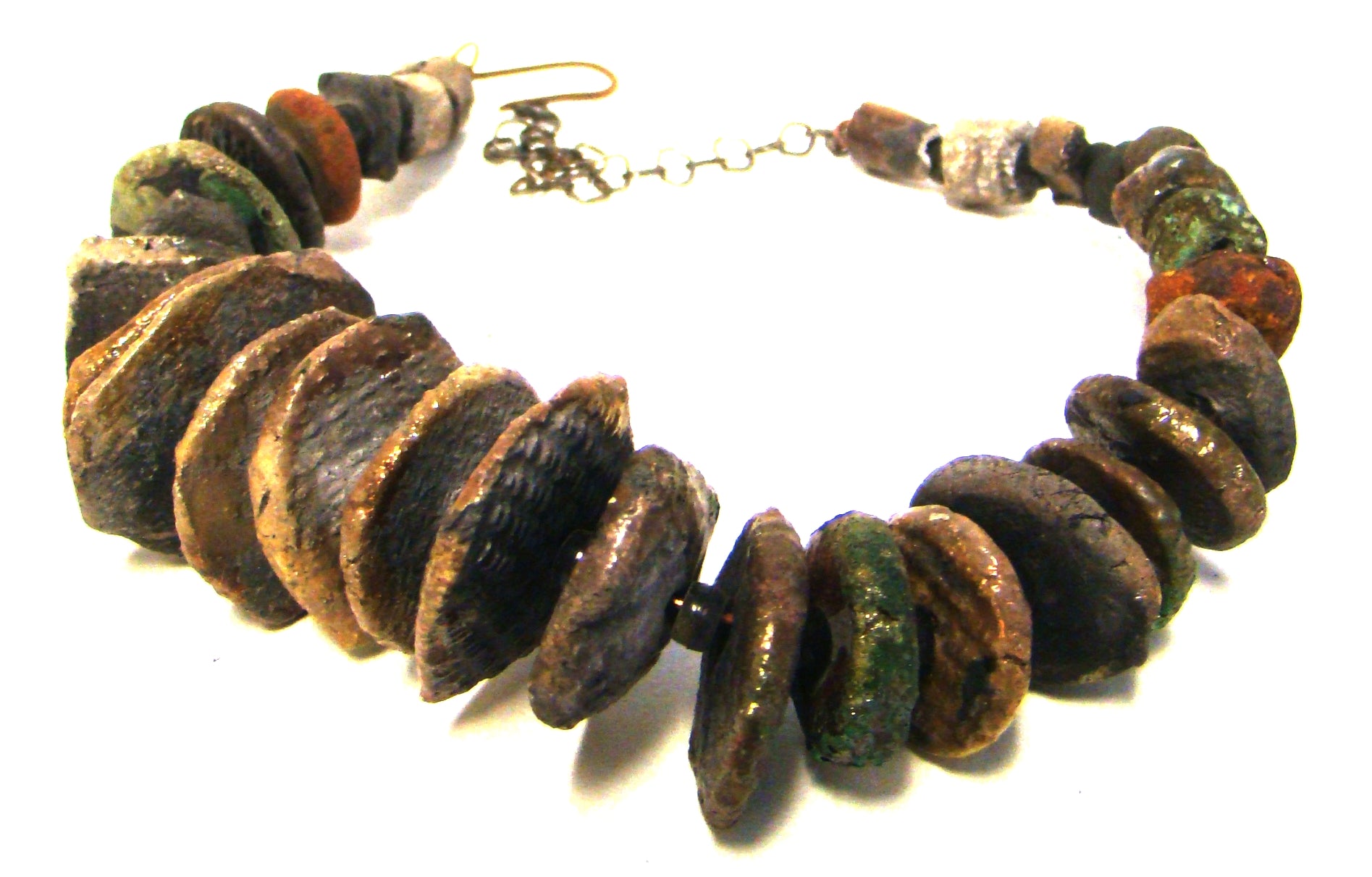59 Beaded Raku Necklace